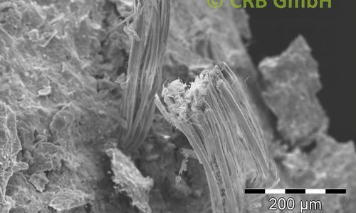 Amiante de chrysotile dans sokalithe, image MEB | © CRB Analyse Service GmbH